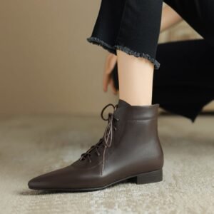 CHIKO Iris Pointy Toe Block Heels Ankle Boots