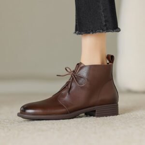 CHIKO Eloise Square Toe Block Heels Ankle Boots