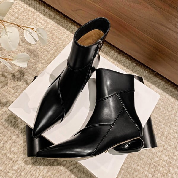 CHIKO Skylar Pointy Toe Block Heels Ankle Boots - Image 2