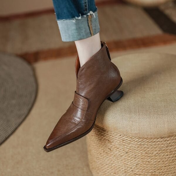 CHIKO Hailey Pointy Toe Curve Heels Ankle Boots - Image 2