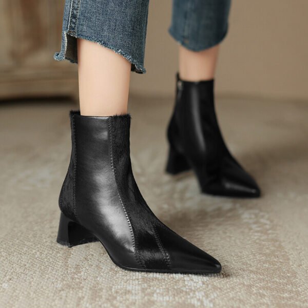 CHIKO Delilah Pointy Toe Block Heels Ankle Boots - Image 2