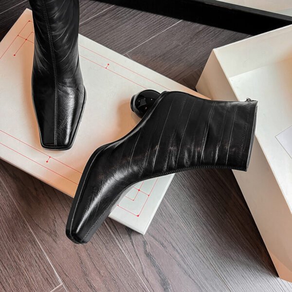 CHIKO Quinn Square Toe Block Heels Ankle Boots - Image 2