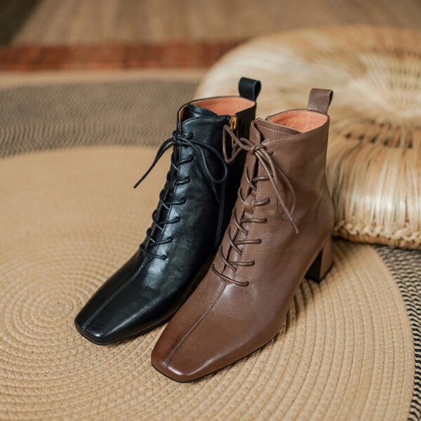 CHIKO Cora Square Toe Block Heels Ankle Boots - Image 2