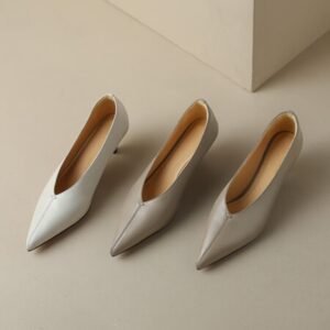CHIKO Sophie Pointy Toe Block Heels Pumps Shoes