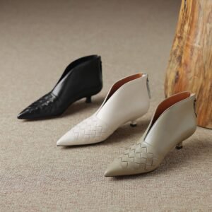 CHIKO Ruby Pointy Toe Kitten Heels Ankle Boots
