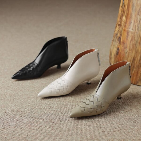 CHIKO Ruby Pointy Toe Kitten Heels Ankle Boots