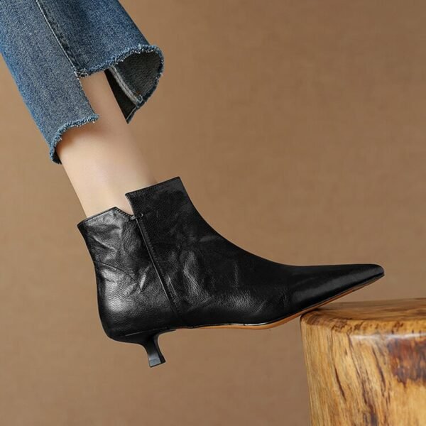 CHIKO Claire Pointy Toe Kitten Heels Ankle Boots - Image 2
