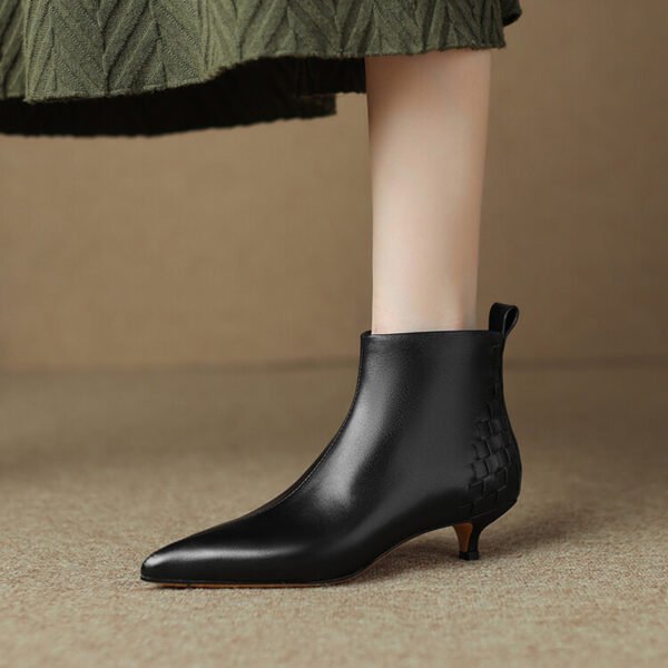 CHIKO Kinsley Pointy Toe Kitten Heels Ankle Boots - Image 2