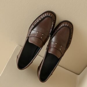 CHIKO Nova Round Toe Block Heels Loafers Shoes