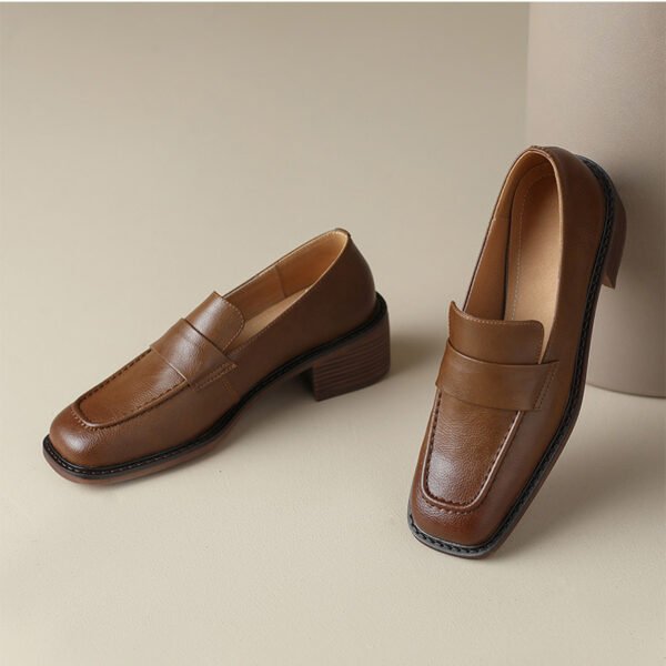 CHIKO Riley Square Toe Block Heels Loafers Shoes - Image 2