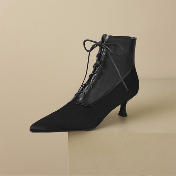 CHIKO Lillian Pointy Toe Kitten Heels Ankle Boots - Image 2