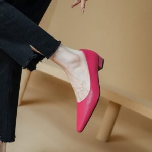 CHIKO Eliana Pointy Toe Block Heels Pumps Shoes