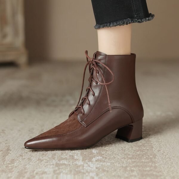 CHIKO Elena Pointy Toe Block Heels Ankle Boots