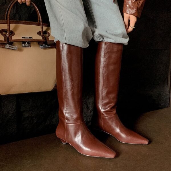 CHIKO Isabelle Square Toe Kitten Heels Knee High Boots
