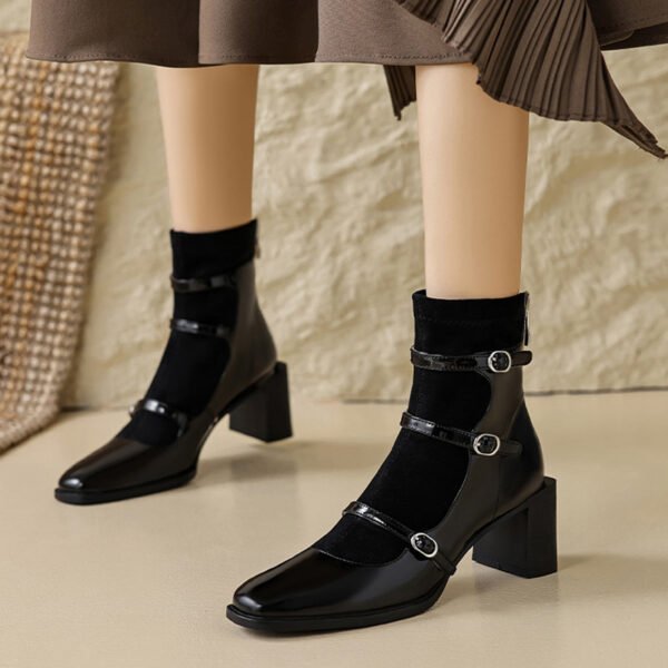 CHIKO Amara Square Toe Block Heels Ankle Boots - Image 2