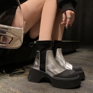 CHIKO Sage Round Toe Block Heels Ankle Boots