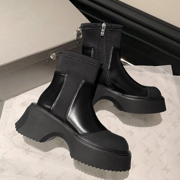 CHIKO Sage Round Toe Block Heels Ankle Boots - Image 2