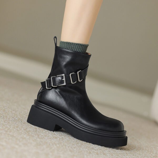 CHIKO Reagan Round Toe Block Heels Ankle Boots - Image 2