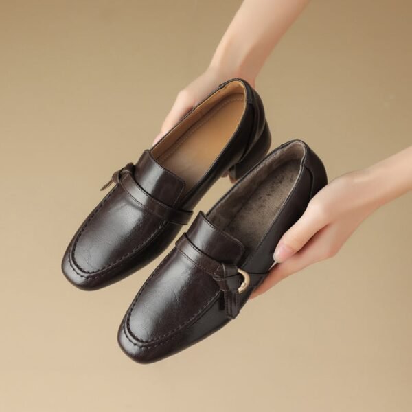 CHIKO River Square Toe Block Heels Loafers Shoes - Image 2