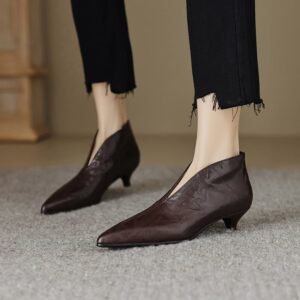 CHIKO Ashley Pointy Toe Kitten Heels Ankle Boots