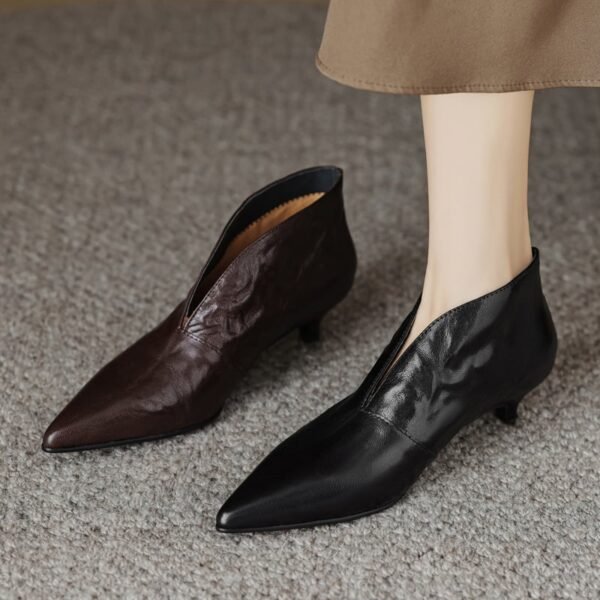 CHIKO Ashley Pointy Toe Kitten Heels Ankle Boots - Image 2