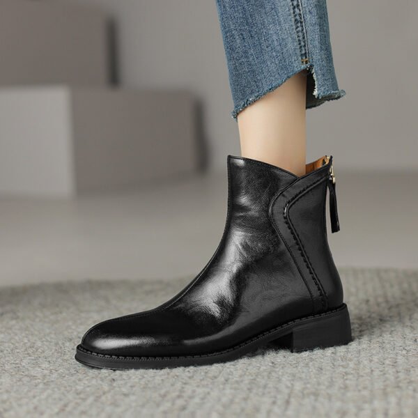 CHIKO Summer Round Toe Block Heels Ankle Boots - Image 2