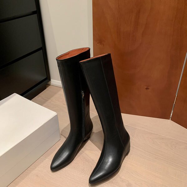 CHIKO Magnolia Pointy Toe Wedge Knee High Boots - Image 2