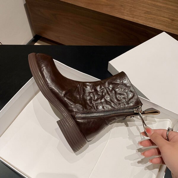 CHIKO Kehlani Round Toe Block Heels Ankle Boots - Image 2