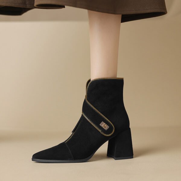 CHIKO Harmony Pointy Toe Block Heels Ankle Boots - Image 2