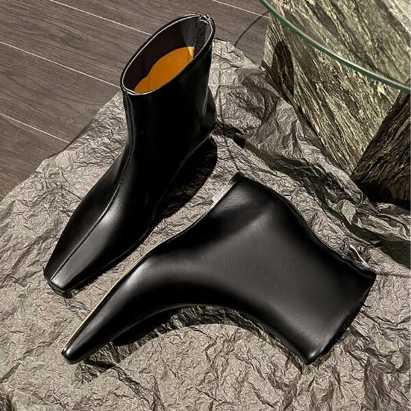 CHIKO Finley Square Toe Wedge Ankle Boots - Image 2