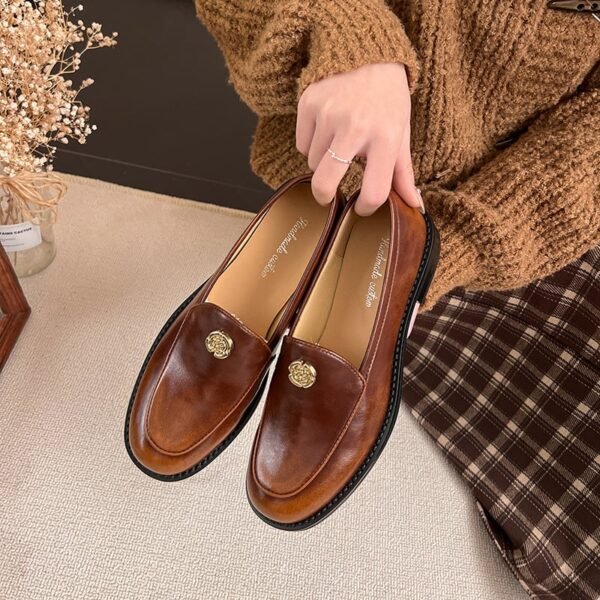 CHIKO Juliana Round Toe Block Heels Loafers Shoes - Image 2