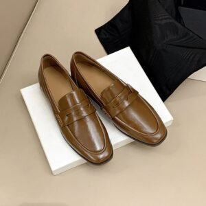 CHIKO Lila Square Toe Block Heels Loafers Shoes
