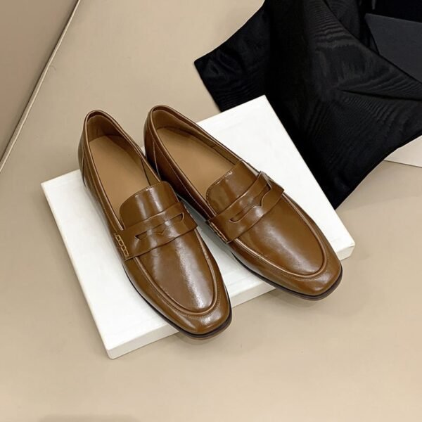 CHIKO Lila Square Toe Block Heels Loafers Shoes