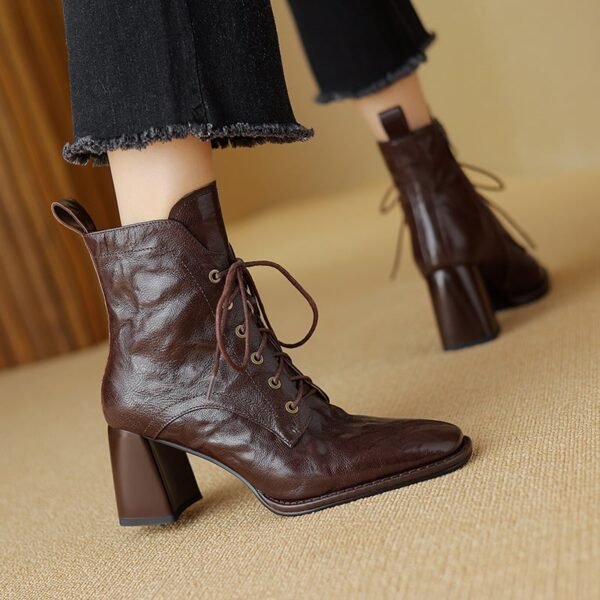 CHIKO Vera Square Toe Block Heels Ankle Boots - Image 2