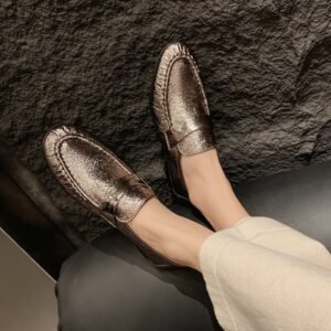 CHIKO Diana Round Toe Block Heels Loafers Shoes