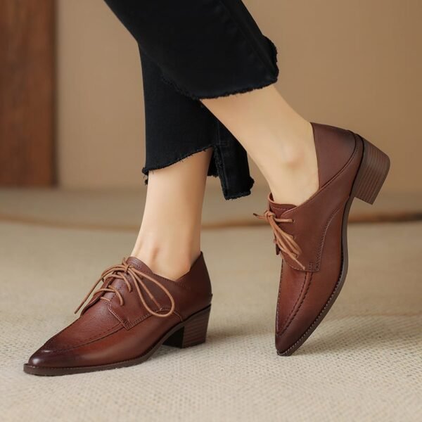 CHIKO Presley Pointy Toe Block Heels Oxfords Shoes - Image 2