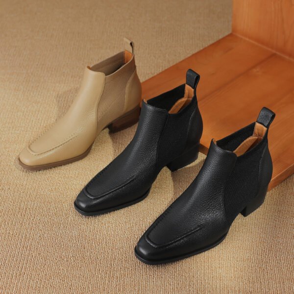 CHIKO Arabella Square Toe Block Heels Ankle Boots - Image 2