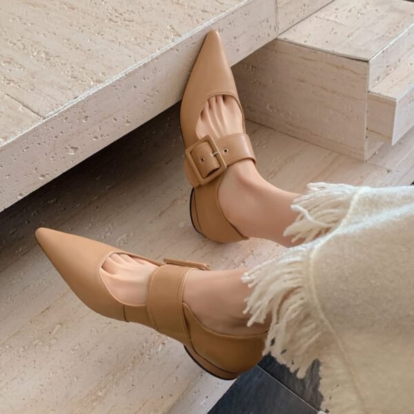 CHIKO Jordyn Pointy Toe Block Heels Mary Jane Shoes - Image 2