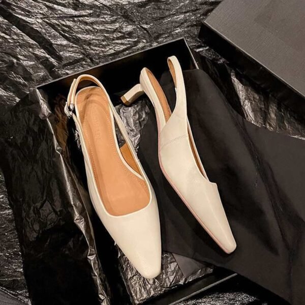 CHIKO Adalynn Square Toe Kitten Heels Slingback Shoes