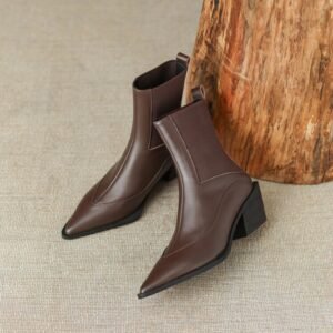 CHIKO Sienna Pointy Toe Block Heels Ankle Boots