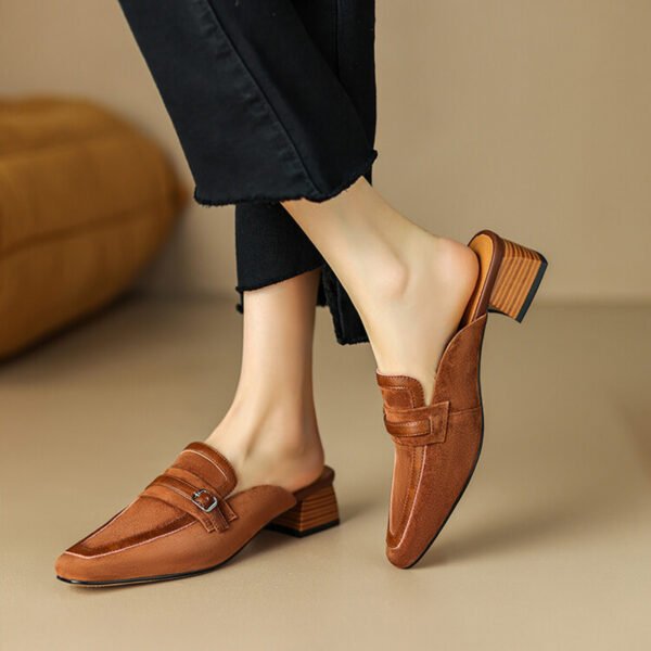 CHIKO Kylie Square Toe Block Heels Clogs/Mules Shoes - Image 2
