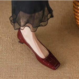 CHIKO Alaia Square Toe Kitten Heels Pumps Shoes