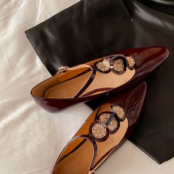 CHIKO Ryleigh Pointy Toe Block Heels T-Strap Shoes - Image 2