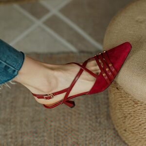 CHIKO Georgia Square Toe Stiletto Slingback Shoes