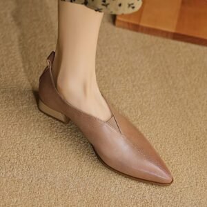 CHIKO Margot Pointy Toe Block Heels Pumps Shoes