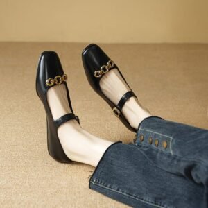 CHIKO Brianna Square Toe Block Heels Mary Jane Shoes