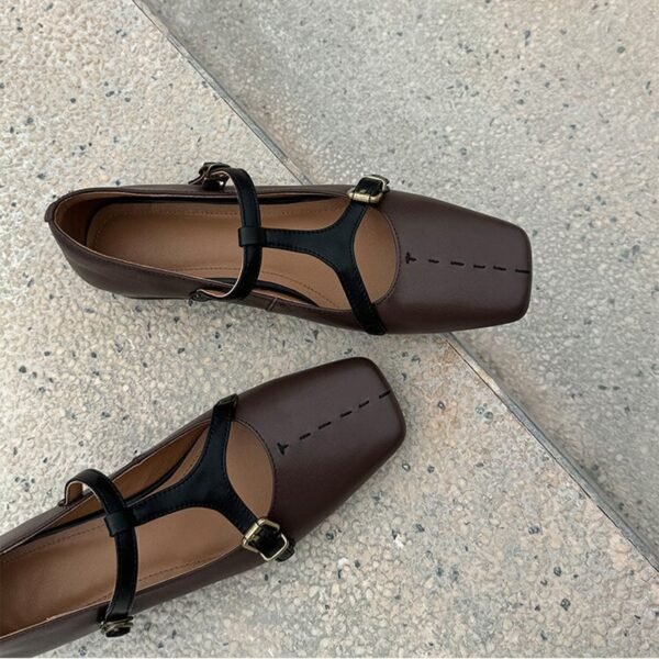 CHIKO Elsie Square Toe Block Heels T-Strap Shoes - Image 2