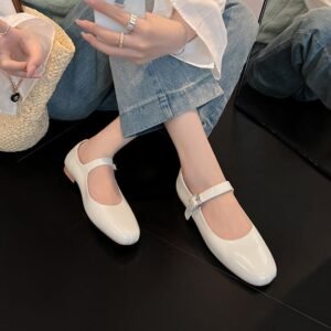 CHIKO Lydia Square Toe Block Heels Mary Jane Shoes