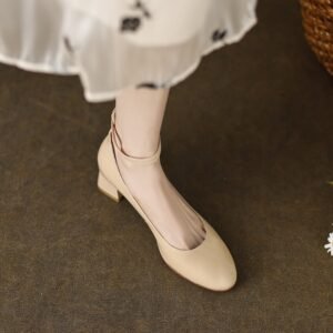 CHIKO Sarah Round Toe Block Heels Pumps Shoes