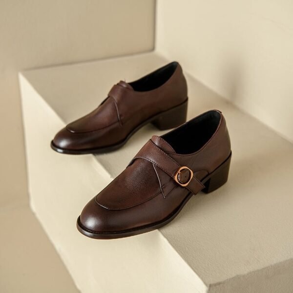 CHIKO Serenity Round Toe Block Heels Oxfords Shoes